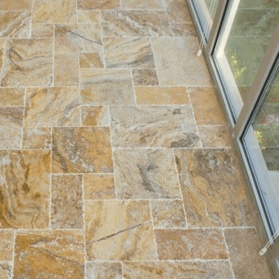 Factory-Filled Travertine Re-Filling